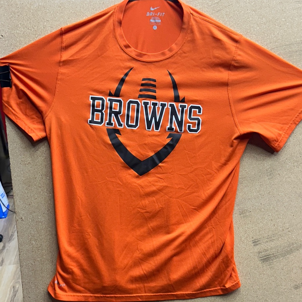 Nike Orange Browns Short Sleeve Tee Cleveland Browns